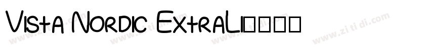 Vista Nordic ExtraLi字体转换